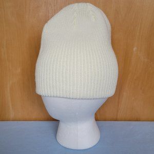 Solid White Beanie Skate Punk Hat Soft Stretch Lightweight All Season Thermal
